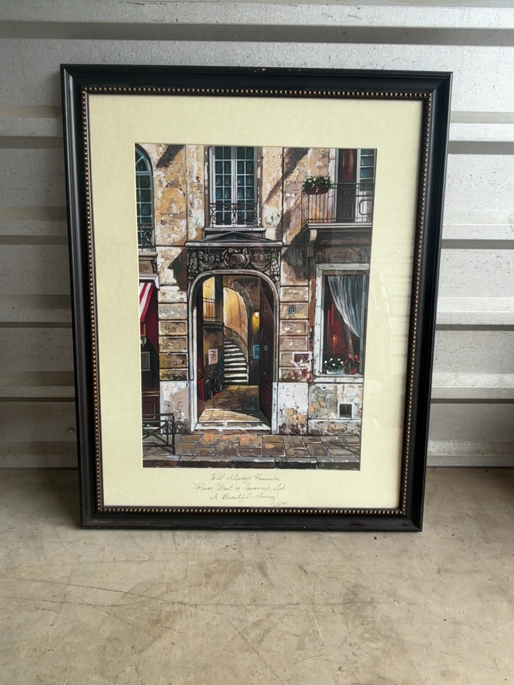 Source Unknown Framed Street Archway Print in Beige, Brown, Black, Red
